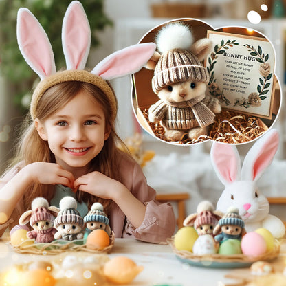 🔥Last Day: BUY 3 GET 1 FREE 🐇 Handmade Mini Bunny Hug 🎁 Cute Easter Gift