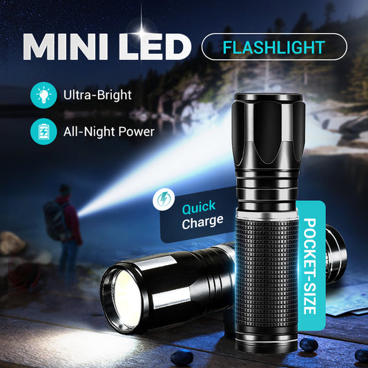 Rechargeable mini LED flashlight with high brightness
