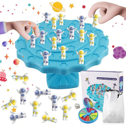 Balance Spaceman Game – Interactive Parent-Child Toy Balance Game Set with Dice and Spinner