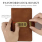 💞100-Transparent-Pocket Currency Collectors Album, Top-Grade PU Leather, Password Lock, Durable Material, High Clarity Transparent Sleeves, Banknote Binder, Gift-Ready Office Accounting Supplies for Gift Use🎁