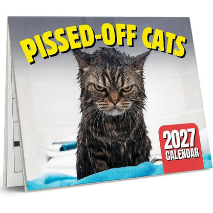 🗓️PISSED-OFF CATS😼💢2027 Wall Calendar - Funny Gift for Cat Lovers
