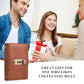 💞100-Transparent-Pocket Currency Collectors Album, Top-Grade PU Leather, Password Lock, Durable Material, High Clarity Transparent Sleeves, Banknote Binder, Gift-Ready Office Accounting Supplies for Gift Use🎁