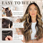 💖This Week's Hot Sales - 78% OFF🤩Women's Gradient Long Wavy Hair Wig, One-Piece with Adjustable Fit