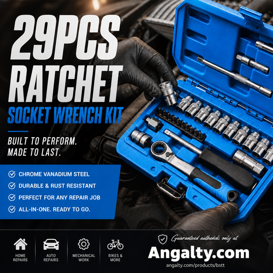 📢📢50% OFF !! ⏰2026 Sale — Over 16,600 Sold!🔧29‑Pcs Ratchet Socket Wrench Kit 🛠️