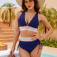 🔥Summer Sale 49% OFF💥👙High Waisted Tummy Control Color Block Bikini Sets
