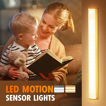 🔥 BUY 2 GET 1 FREE! 💡 SMART MOTION SENSOR LIGHT - Magnetic Base & Color Changing, Auto-On in Darkness, Perfect for Wardrobe/Stairs/Corridor 🌈🚪