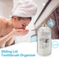 🌸 Sliding Lid Toothbrush Organiser – Wall-Mounted, Dustproof & Perfect for Small British Bathrooms & En-Suites 🏠