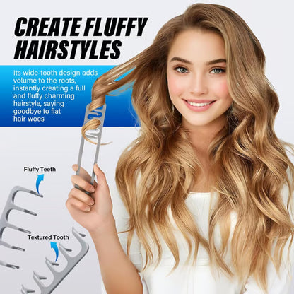 Wide-Tooth Volumizing Comb – Professional Styling Comb for Men and Women
