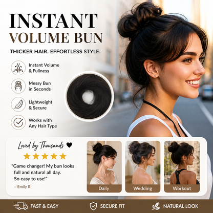 🏆 Temporary offer: buy one, get one free 🔥✨ Create a chic, casual bun in a snap 💖