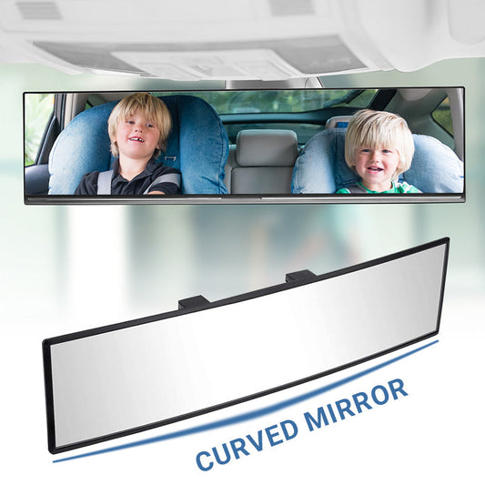 🚗👁️ Wide Car Curved Rear View Mirror – Wide Angle Vision, Easy Installation & Universal Fit（Safe Driving With Greater Visibility!）