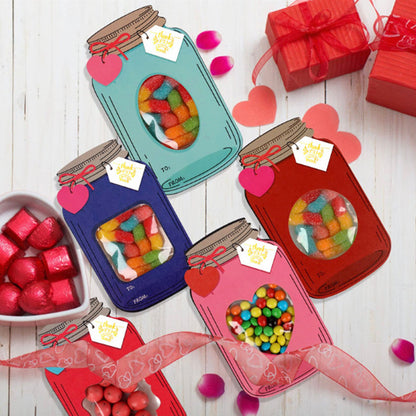 💖Mason Jar Happy Valentines Day Cards🍬