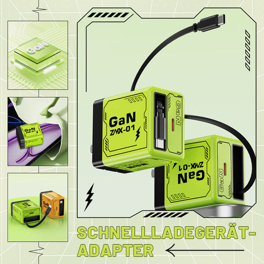 🎁 Hot Sale 49% OFF 🔥Quick charger adapter with retractable type C cable & connector