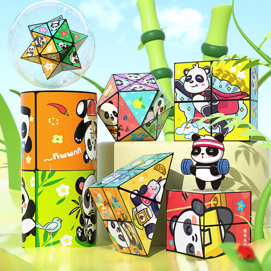 🧒✨Creative Folding Panda Magic Cube Toy for Kids