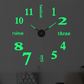 🕒3D DIY Silent Frameless Luminous Wall Clock
