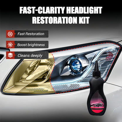 🔥HOT SALE⚡No-Sanding Fast-Clarity Headlight Restoration Kit|Buy 2 Get 1 Free 🎄