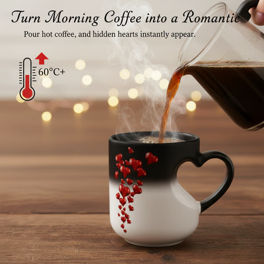 Color-changing Ceramic Mug with Heart-shaped Handle 💝✨