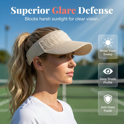 🔥SunSafeTok Women’s High Ponytail Visor Hat 🧢 Breathable, Open-Top UV400 Protection ☀️🇬🇧  Perfect for Running, Hiking, Beach Days & Everyday “That Girl” Style 💁‍♀️✨