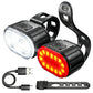 🔦USB Rechargeable Bike Light Set 🚲 Light Up the Road, Ride Home Safe – No Batteries, No Fuss ✨