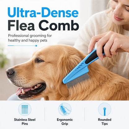 Fine-Toothed Pet Grooming Comb