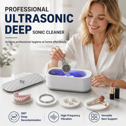 Clean Any Item Instantly! Sonic No-Scrub Portable Ultrasonic Cleaner