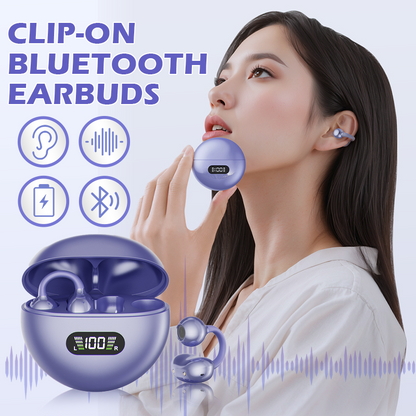 👂Open-Ear Clip-On Bluetooth Earbuds – all-day comfort, immersive sound, leakage control, 8-10h battery, touch control. No ear pain! 🔋